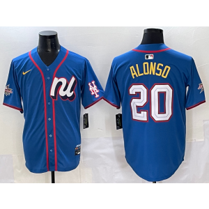 MLB Mets 20 Pete Alonso Blue National League 2025 All Star Nike Cool Base Men Jersey