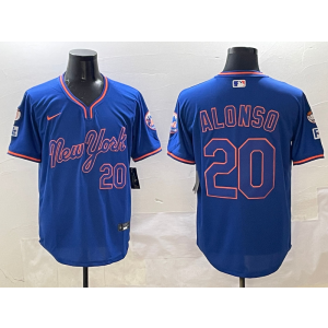 MLB Mets 20 Pete Alonso Blue Nike Cool Base Men Jersey 1