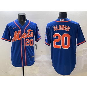 MLB Mets 20 Pete Alonso Blue Nike Cool Base Men Jersey 2