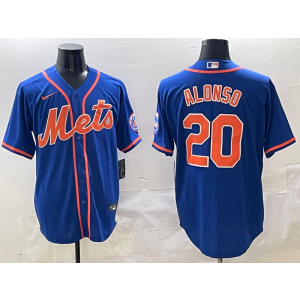 MLB Mets 20 Pete Alonso Blue Nike Cool Base Men Jersey