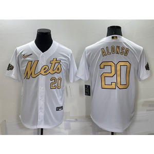 MLB Mets 20 Pete Alonso White 2022 All-Star Nike Cool Base Men Jersey