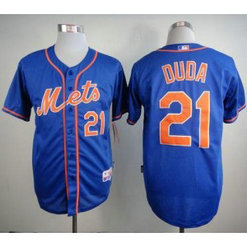 MLB Mets 21 Lucas Duda Blue Alternate Home Cool Base Men Jersey