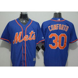 MLB Mets 30 Michael Conforto Blue New Cool Base Alternate Home Men Jersey