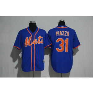 MLB Mets 31 Mike Piazza Blue New Cool Base Men Jersey