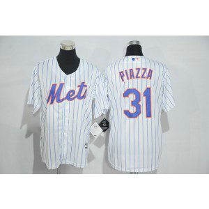 MLB Mets 31 Mike Piazza White Cool Base Youth Jersey