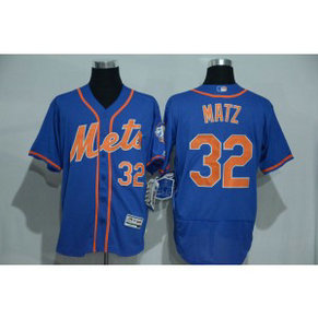 MLB Mets 32 Steven Matz Blue Flexbase Men Jersey