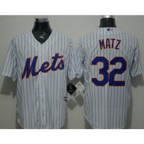 MLB Mets 32 Steven Matz White(Blue Strip) New Cool Base Men Jersey