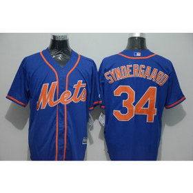 MLB Mets 34 Noah Syndergaard Blue New Cool Base Men Jersey