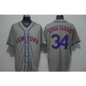 MLB Mets 34 Noah Syndergaard Grey New Cool Base Men Jersey