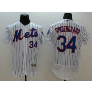 MLB Mets 34 Noah Syndergaard White Flexbase Men Jersey