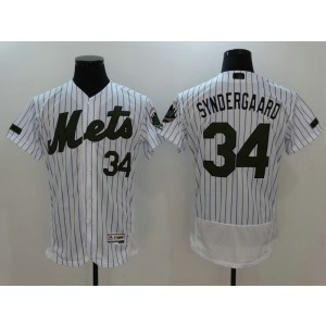 MLB Mets 34 Noah Syndergaard White Service Flexbase Men Jersey