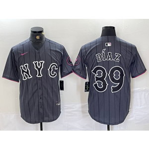 MLB Mets 39 Edwin Diaz Black 2024 City Connect Nike Cool Base Men Jersey