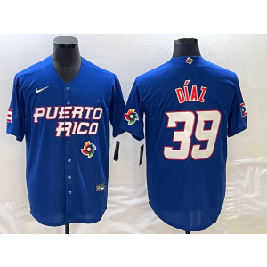 MLB Mets 39 Edwin Diaz Blue World Series Men Jersey