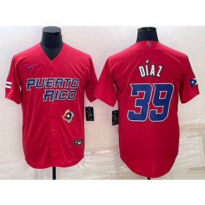 MLB Mets 39 Edwin Diaz Red 2023 World Series Men Jersey 1