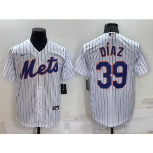 MLB Mets 39 Edwin Diaz White Nike Cool Base Men Jersey