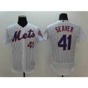 MLB Mets 41 Tom Seaver White Flexbase Men Jersey