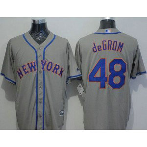 MLB Mets 48 Jacob DeGrom Grey New Cool Base Men Jersey
