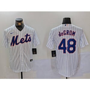 MLB Mets 48 Jacob DeGrom White Nike Cool Base Men Jersey