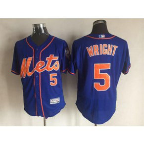MLB Mets 5 David Wright Blue Flexbase Men Jersey