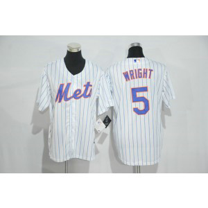 MLB Mets 5 David Wright White Cool Base Youth Jersey