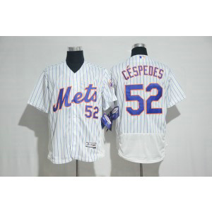 MLB Mets 52 Yoenis Cespedes White Flexbase Men Jerseys