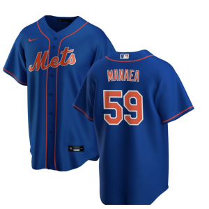 MLB Mets 59 Sean Manaea Blue Nike Cool Base Men Jersey