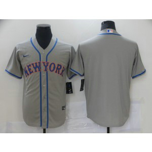 MLB Mets Blank Grey Nike Cool Base Men Jersey