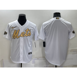 MLB Mets Blank White 2022 All-Star Nike Cool Base Men Jersey