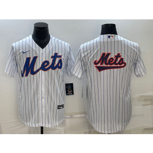MLB Mets Blank White Baseball Logo Nike Men Jersey