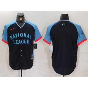 MLB National League Blank Black 2024 All-Star Nike Cool Base Men Jersey
