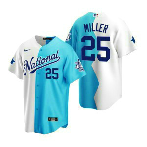 MLB Nationals 25 Bobby Miller White Teal 2022 All-Star Futures Game Cool Base Men Jersey