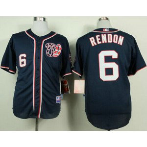 MLB Nationals 6 Anthony Rendon Navy Blue Cool Base Men Jersey