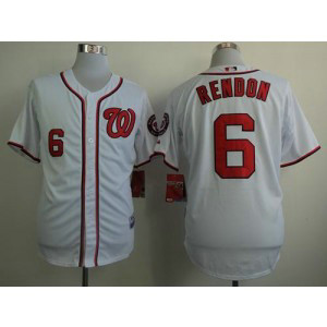 MLB Nationals 6 Anthony Rendon White Cool Base Men Jersey
