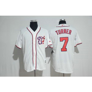 MLB Nationals 7 Trea Turner White New Cool Base Men Jersey