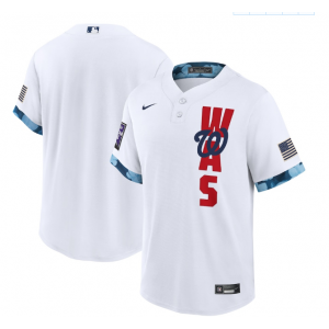 MLB Nationals Blank White 2021 All-Star Cool Base Men Jersey