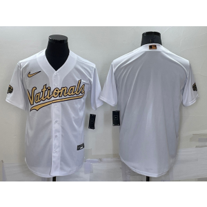 MLB Nationals Blank White 2022 All-Star Nike Cool Base Men Jersey