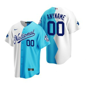 MLB Nationals Customized White Teal 2022 All-Star Futures Game Cool Base Men Jersey
