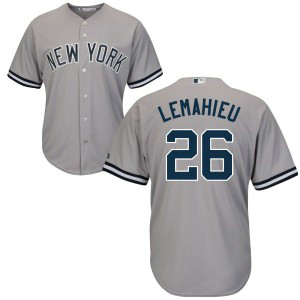 MLB New York Yankees 26 DJ LeMahieu Grey Cool Base Men Jersey