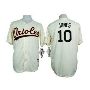 MLB Orioles 10 Adam Jones Cream 1954 Turn Back The Clock Throwback Men Jersey