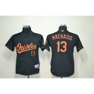 MLB Orioles 13 Manny Machado Black Cool Base Youth Jersey