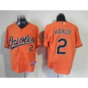 MLB Orioles 2 J.J. Hardy Orange Cool Base Men Jersey