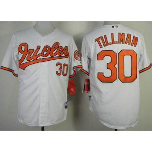 MLB Orioles 30 Chris Tillman White Cool Base Men Jersey