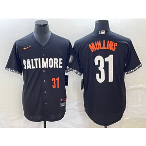 MLB Orioles 31 Cedric Mullins Black 2023 City Connect Nike Cool Base Men Jersey
