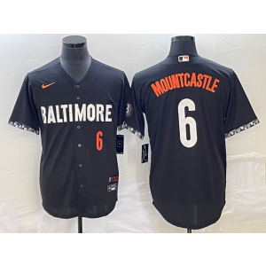 MLB Orioles 6 MOUNTCASTLE Black 2023 City Connect Nike Cool Base Men Jersey