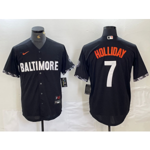 MLB Orioles 7 Jackson Holliday Black City Connect Nike Cool Base Men Jersey