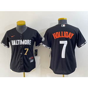 MLB Orioles 7 Jackson Holliday Black City Connect Nike Cool Base Youth Jersey