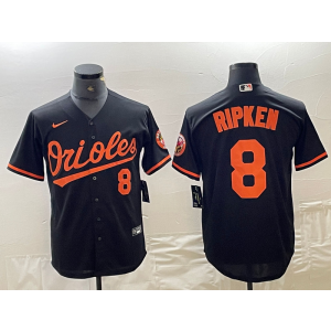 MLB Orioles 8 Cal Ripken Jr. Black Nike Cool Base Men Jersey