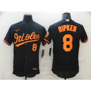 MLB Orioles 8 Cal Ripken Jr Black Nike Cool Base Men Jersey