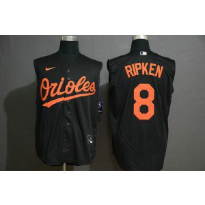 MLB Orioles 8 Cal Ripken Jr Navy Nike Cool Base Sleeveless Men Jersey
