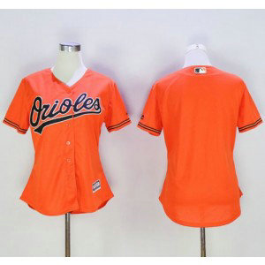 MLB Orioles Blank Orange Alternate Women Jersey